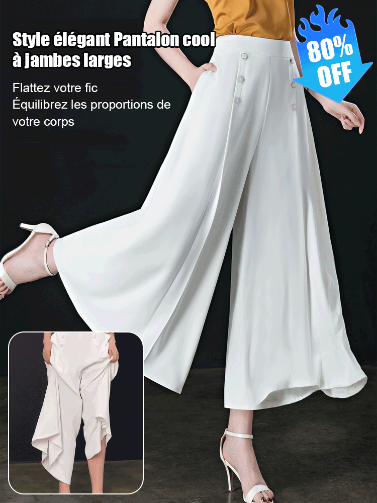 Cool Feeling Skinny Wide Leg Skirt Pants