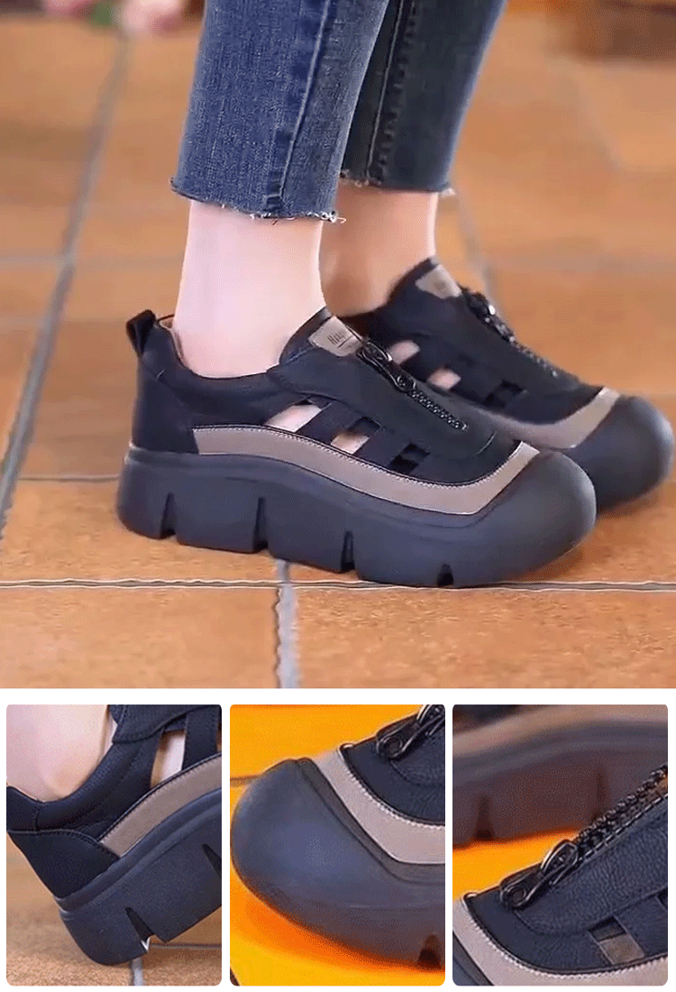 حذاء كاجوال عصري مع جزء علوي مجوف جيد التهوية ونعل سميك ناعم من المنتج الجديد 