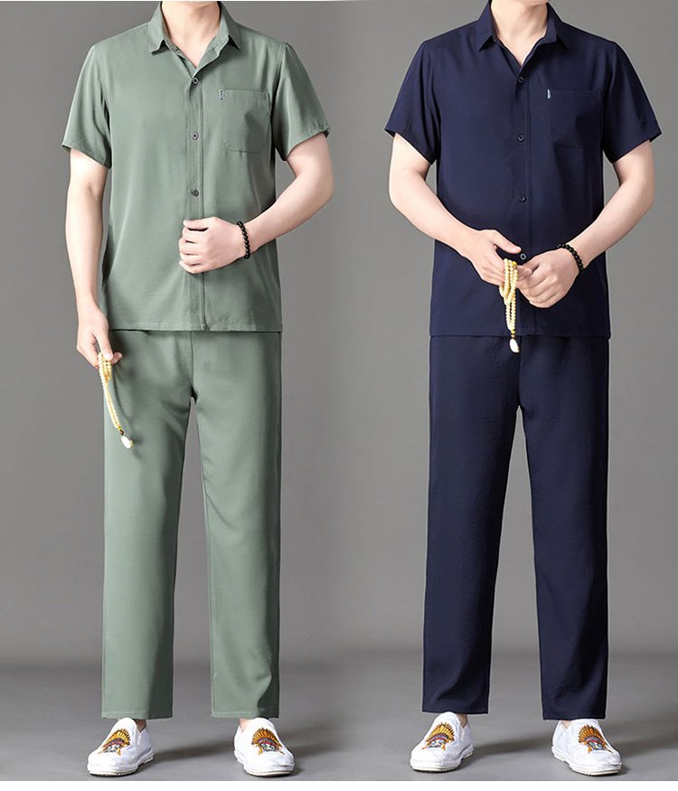 レディース綿麻セットアップ着用イメージ