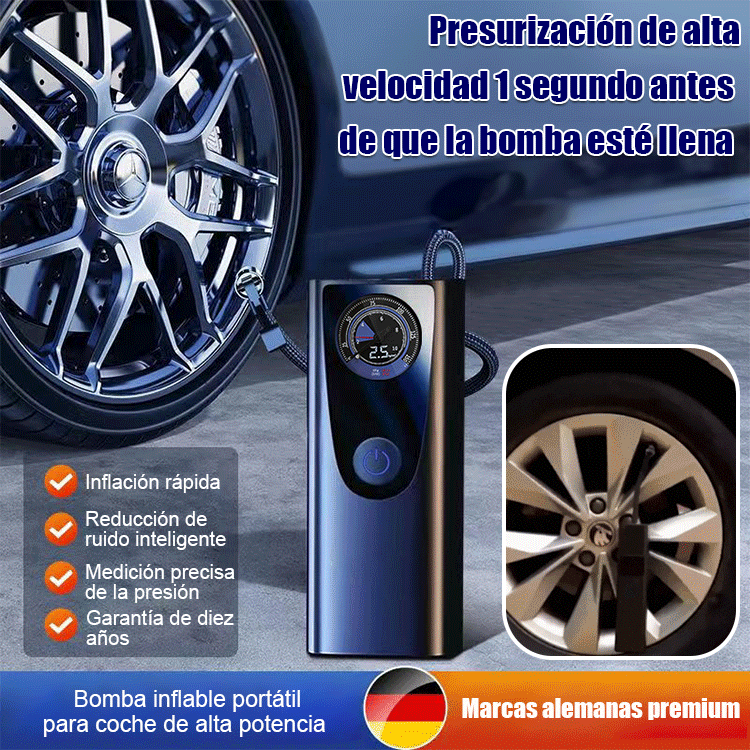 Bomba inflable portátil de gran potencia para coche