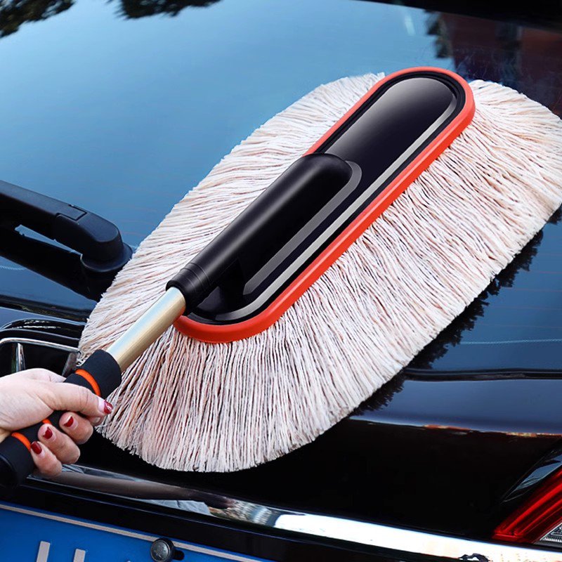 伸縮式車用ワックスブラシモップ
