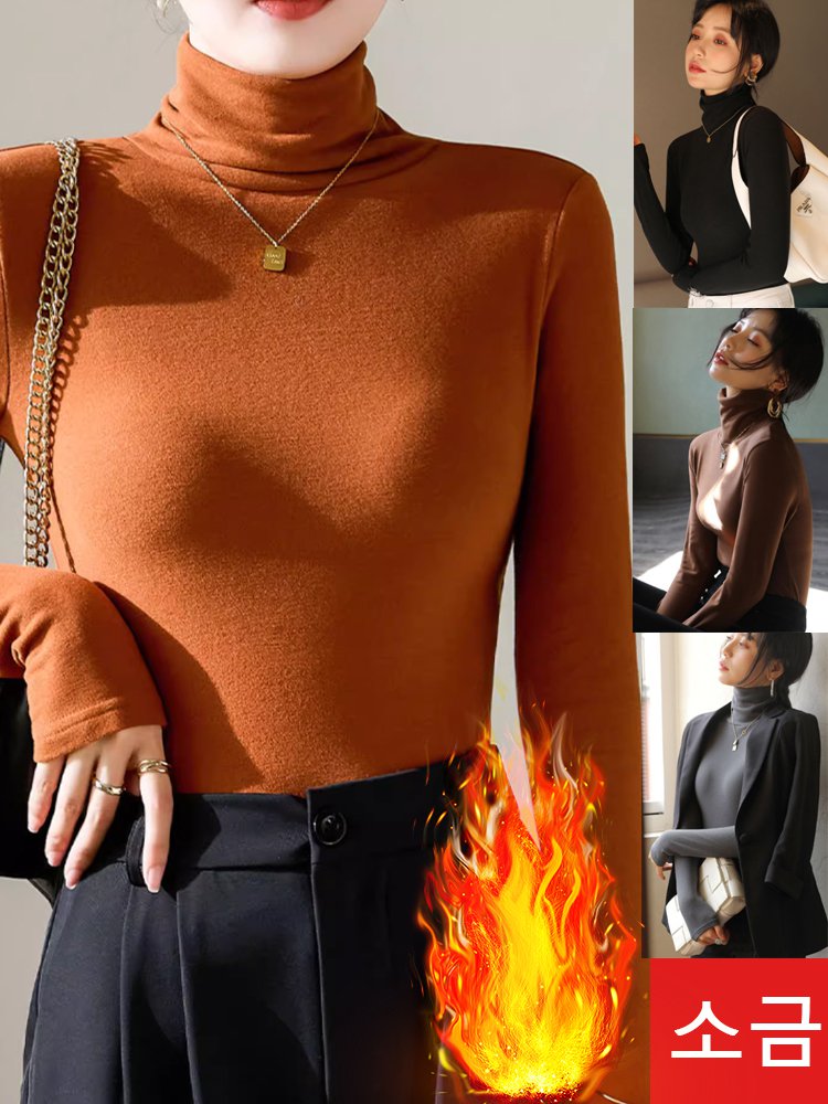 하이퀄리티 폴라폴리스 긴팔 니트 스판 레깅스