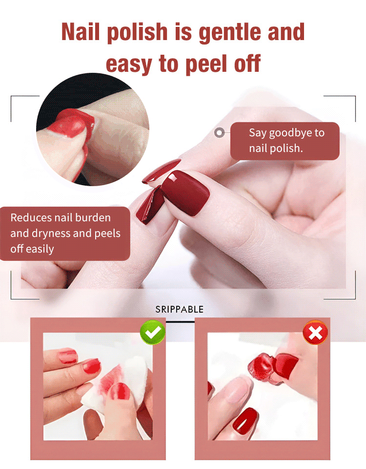 No Bake Tear-Off Water-based Nail Polish