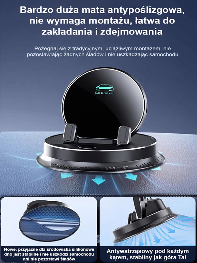 【AI Inteligentny Czujnik】Wielofunkcyjny Uchwyt na Telefon Komórkowy