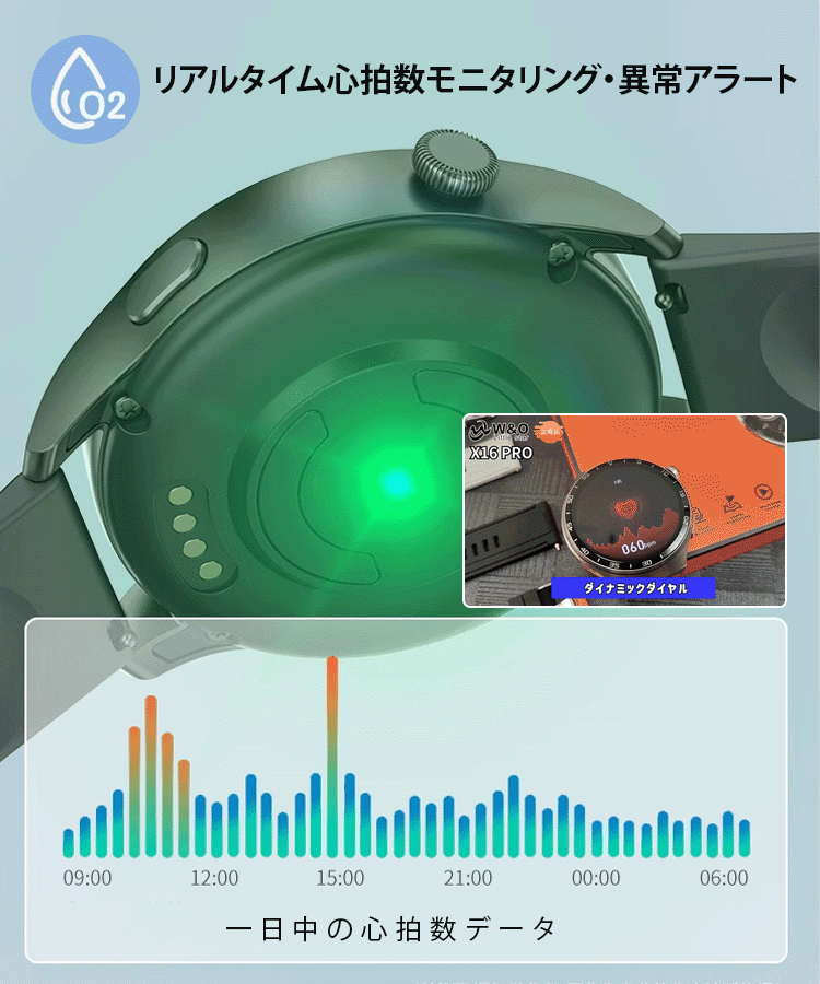 x16pro 健康管理スマートウォッチ