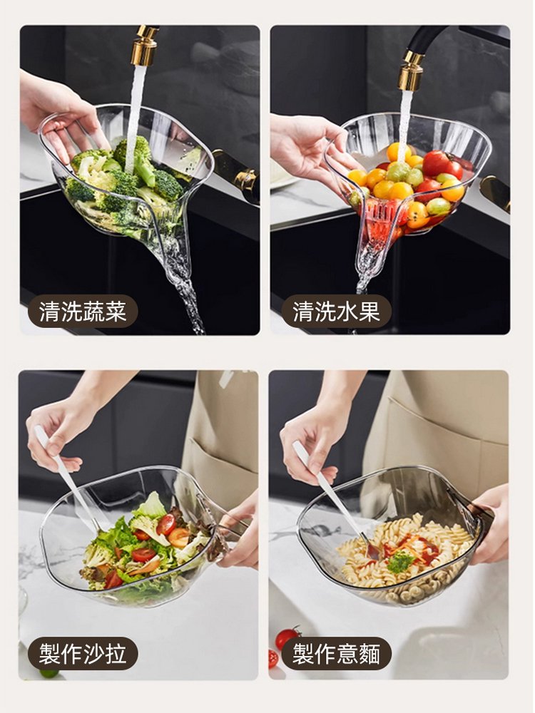 大容量透明瀝水籃