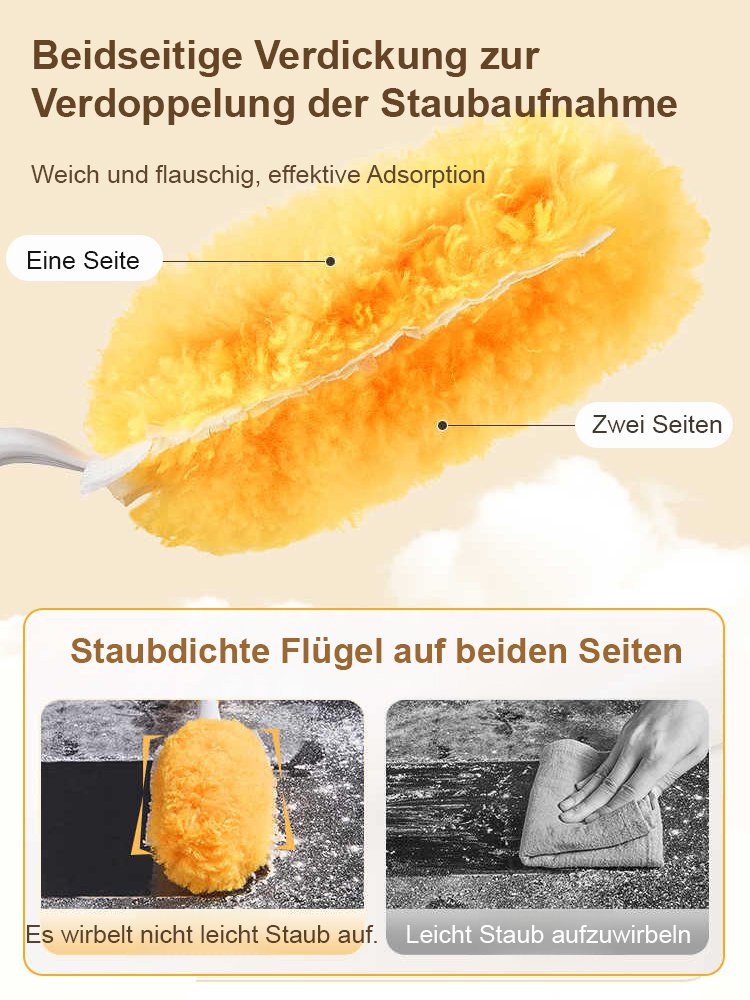 Wiederholt waschbar】Dehnbare statische Staubfangbürste