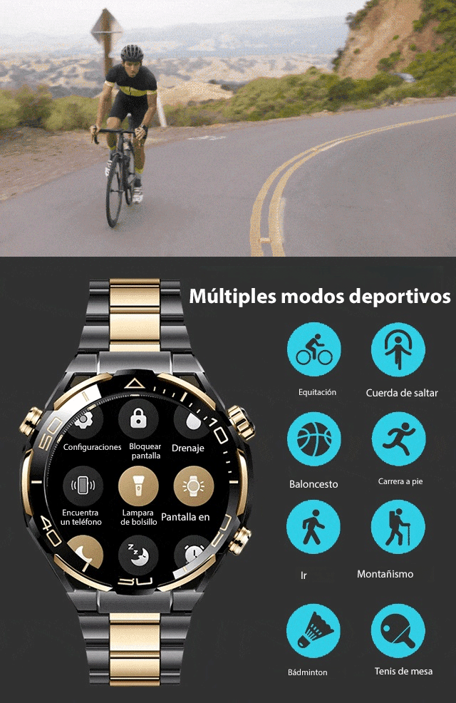 Reloj inteligente reloj deportivo llamada Bluetooth