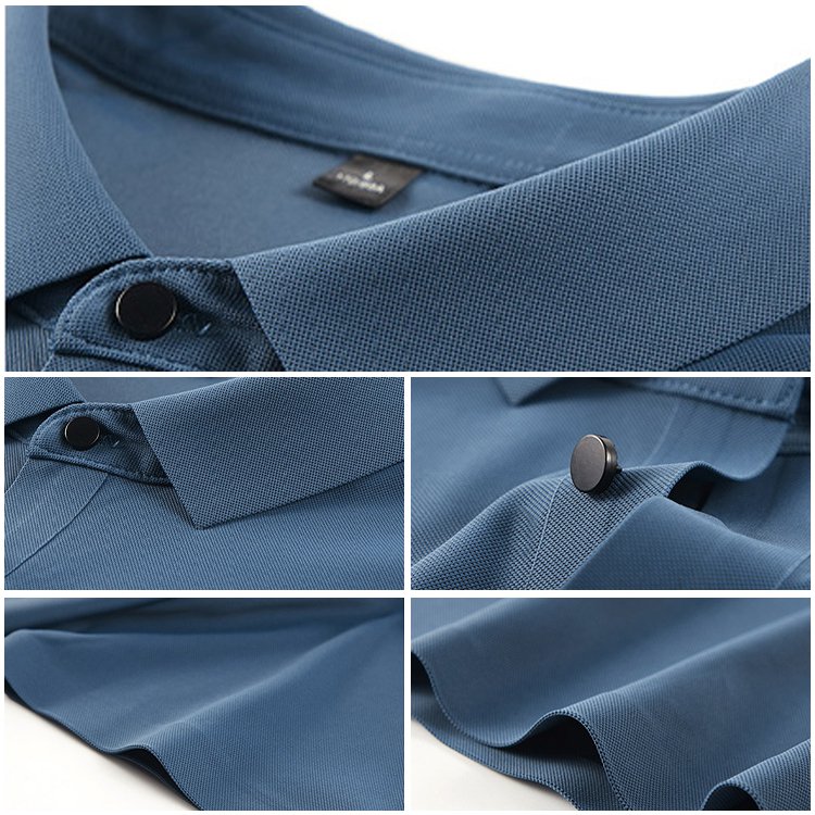 シルク メンズポロシャツ ドレープ性 シワ防止 高通気性