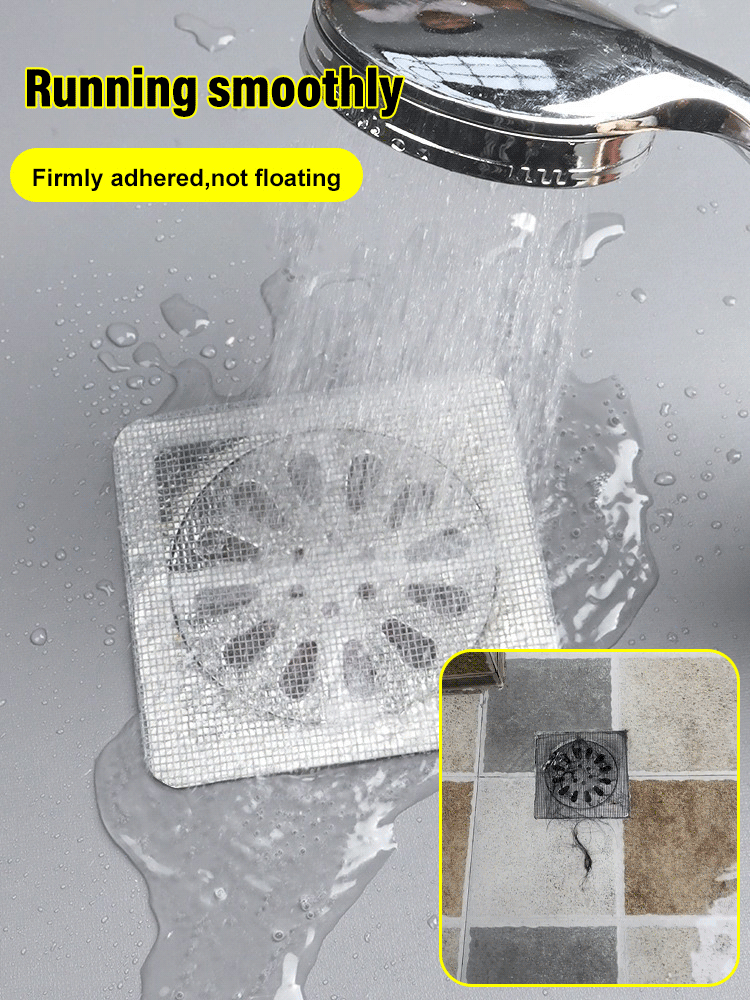 Disposable self-adhesive floor drain stickers