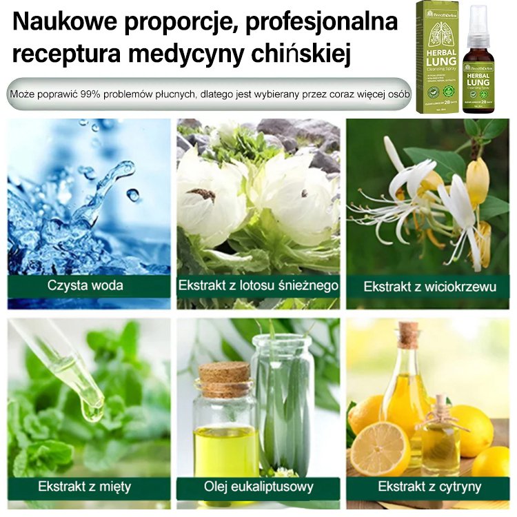 Ziołowy spray oczyszczający płuca BreathDetox