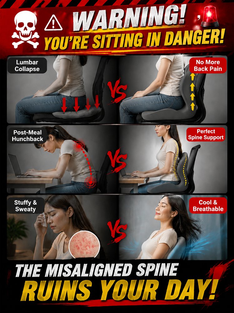 Reinforced Dual-Sided Ergonomic Lumbar Support for Heavier Users