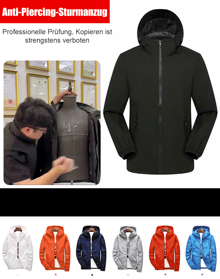 Winddichter Sturmanzug im Freien