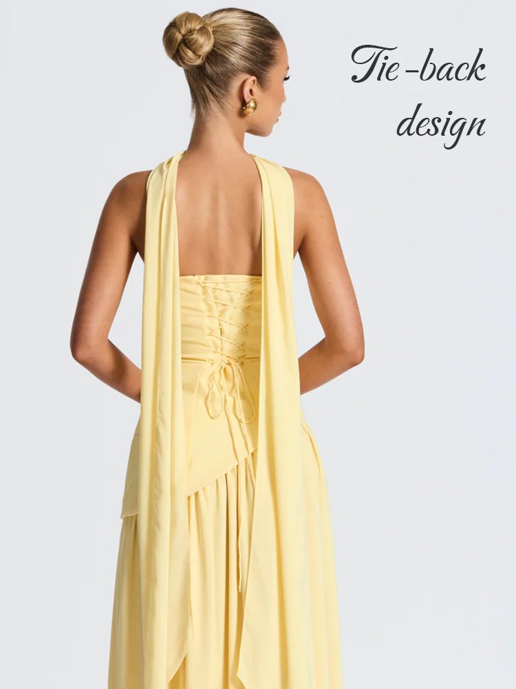 Sexy solid color tube top dress