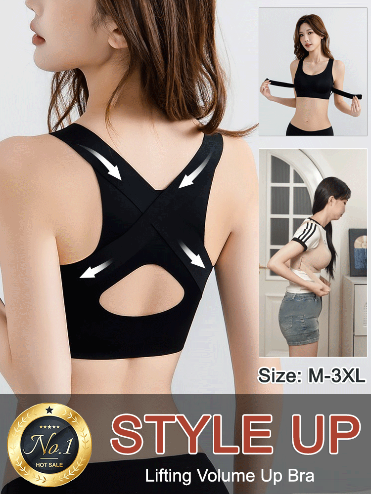 Push-up back correction bra