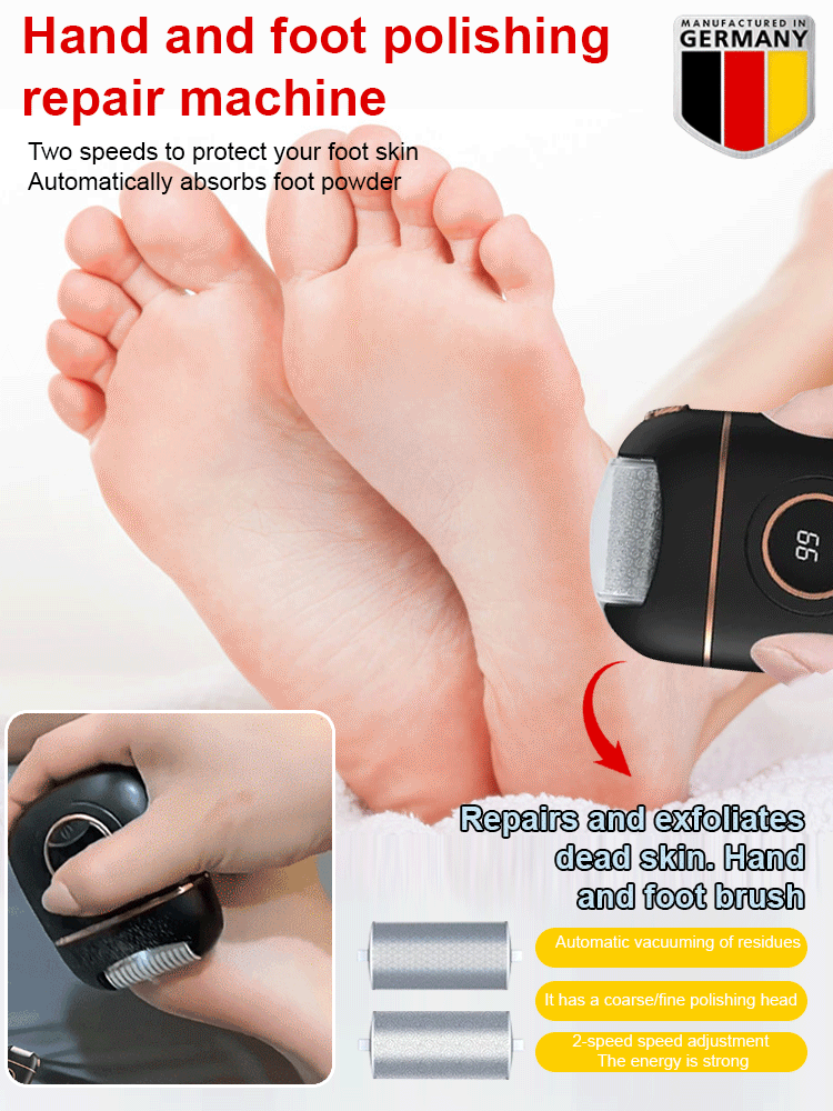 [Remove dead skin in seconds] Electric digital display foot grinder