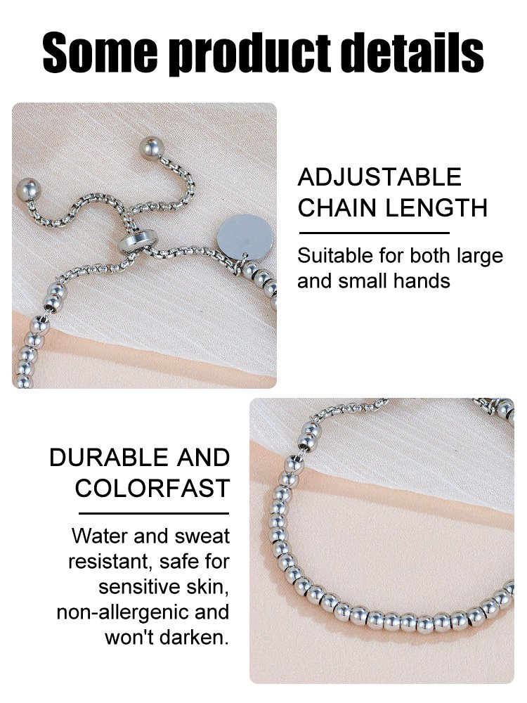 Retro Titanium Steel Round Pendant Bracelet