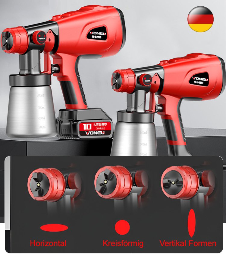 Kleine wiederaufladbare elektrische Lithium-Farbspritzpistole