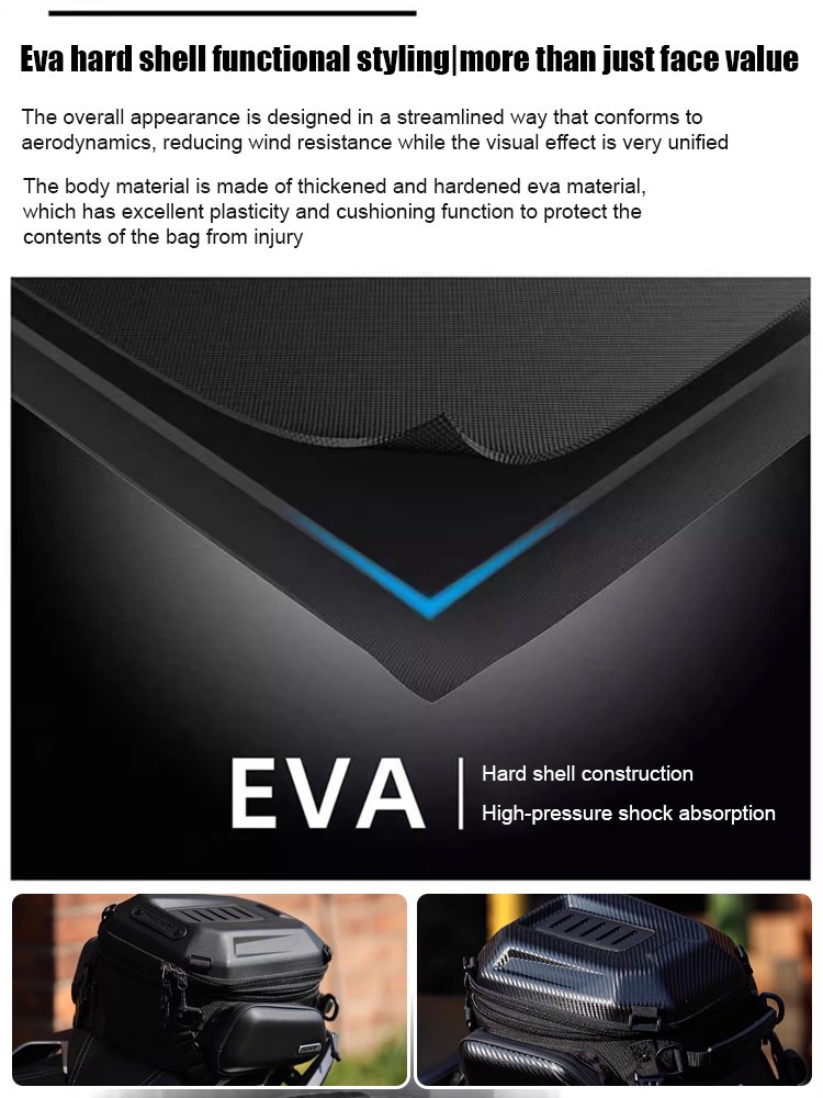 【Anti-theft large capacity】Motorcycle hard shell rear tail bag