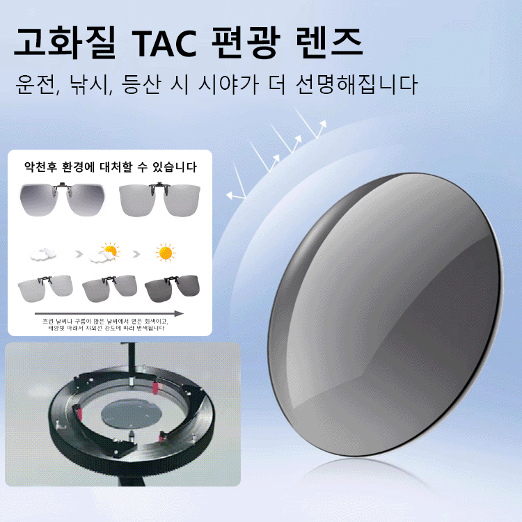 주야 겸용 초경량 접이식 클립 선글라스