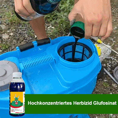 Gründliches Unkrautentfernen, schadet dem Boden nicht, eine Flasche reicht für 3-5 Morgen Land.