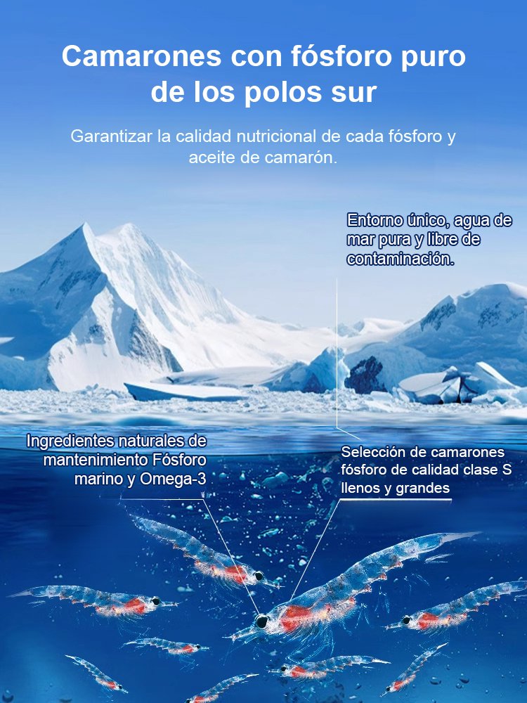 Cápsulas de aceite de krill de la Antártida