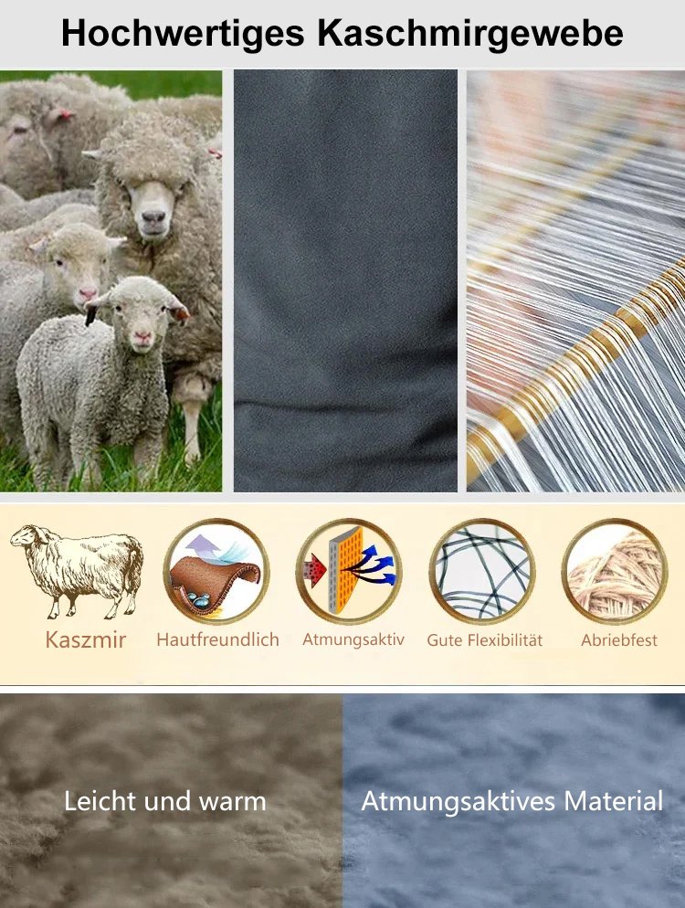 Langärmliges Kaschmirhemd für Männer