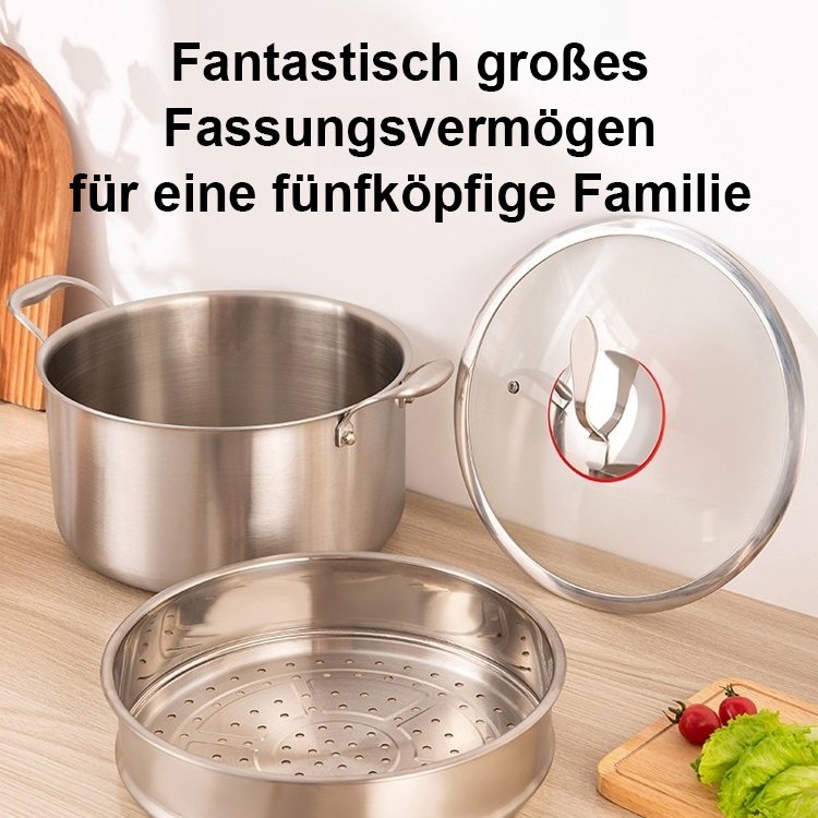 Triple Stock Pot aus Edelstahl Verdickt und langlebig