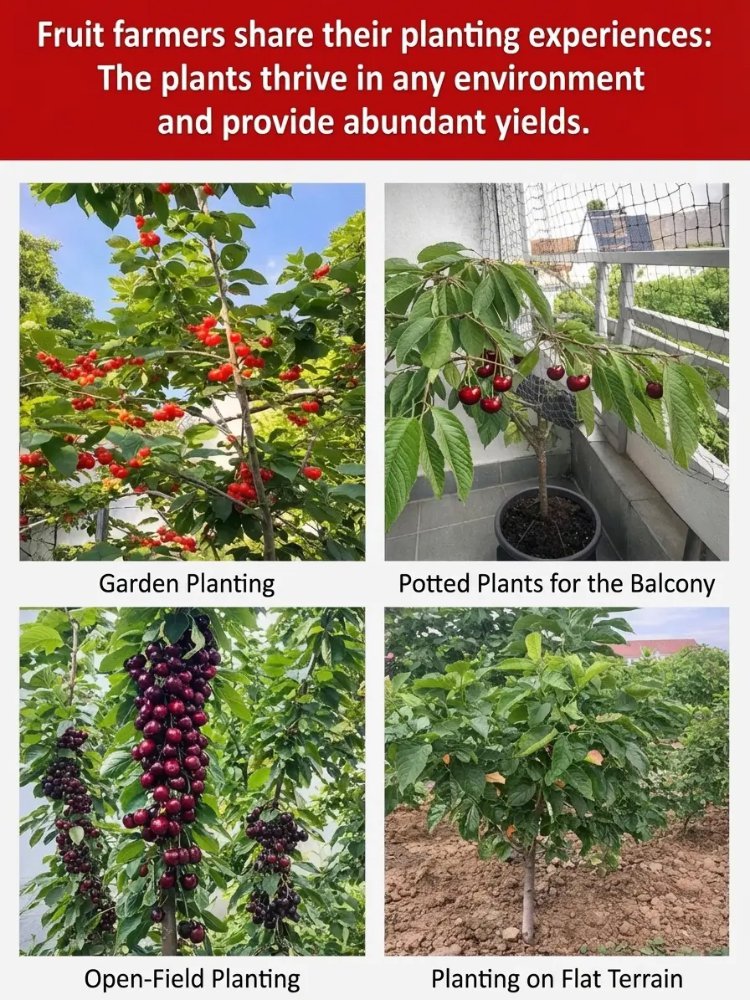 Short-stemmed cherry seedlings