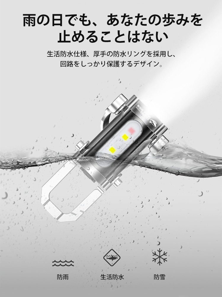 【アルミ合金タイプ】高輝度LEDキーホルダー