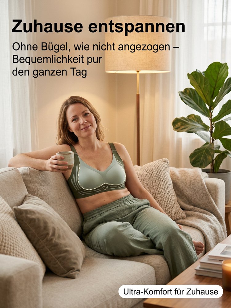 TÜV-Zertifizierter Biomechanik Entlastungs-BH | Ohne Bügel | Optisch 5kg schlanker