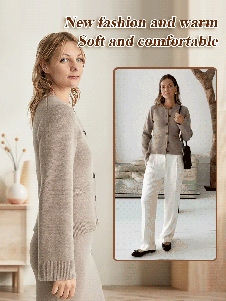 Knitted wool cardigan