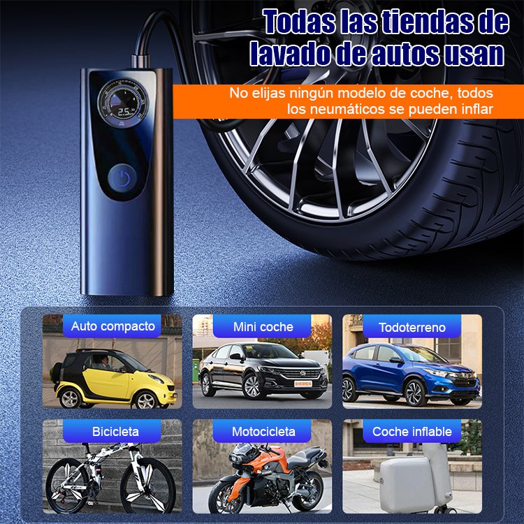 Bomba inflable portátil de gran potencia para coche