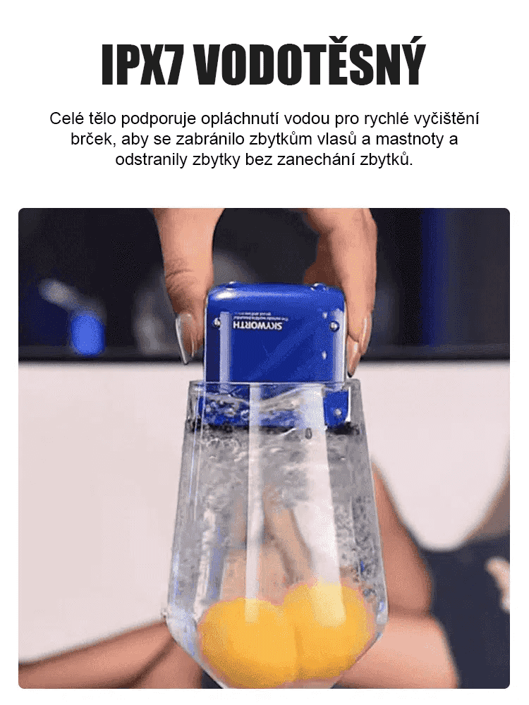 Rotující dvoukruhový elektrický holicí strojek