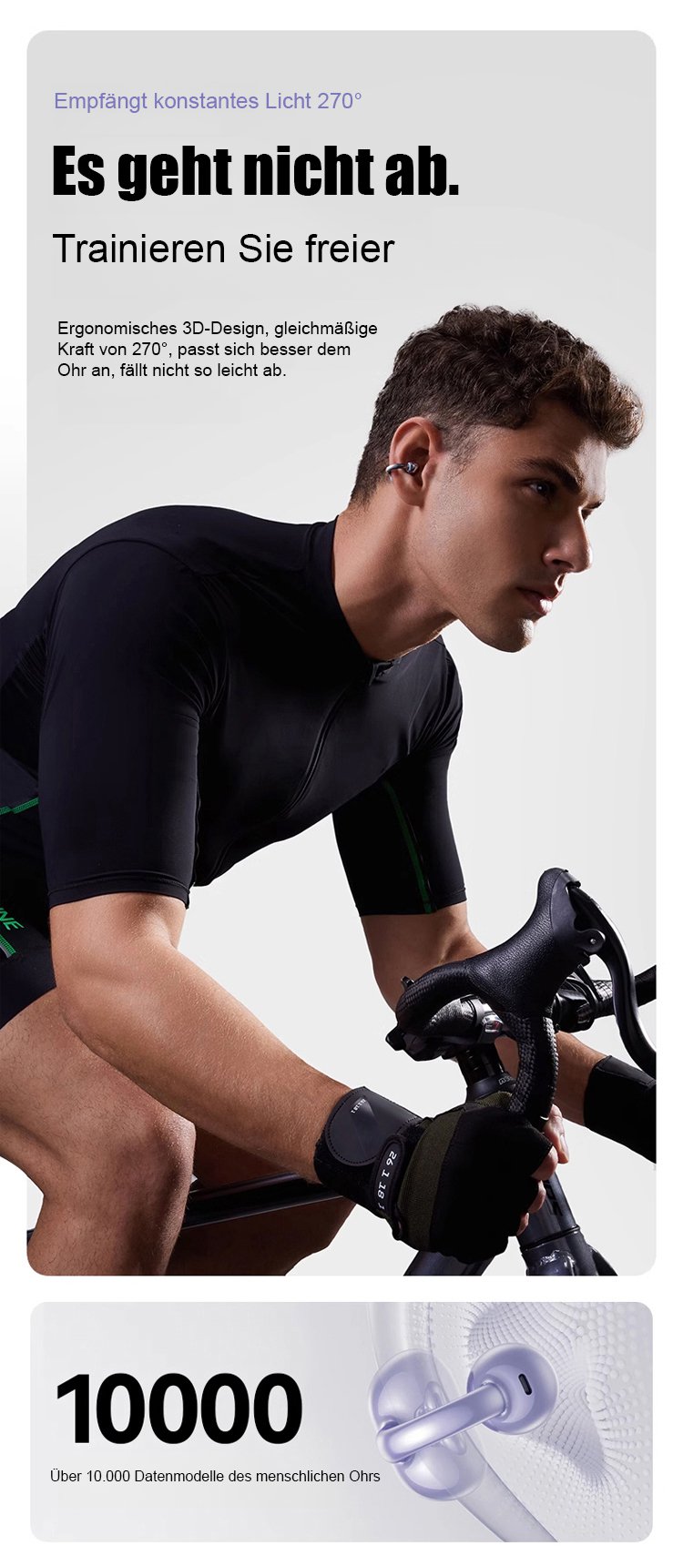 Open-Ear-Design der Knochenleitungs-Kopfhörer