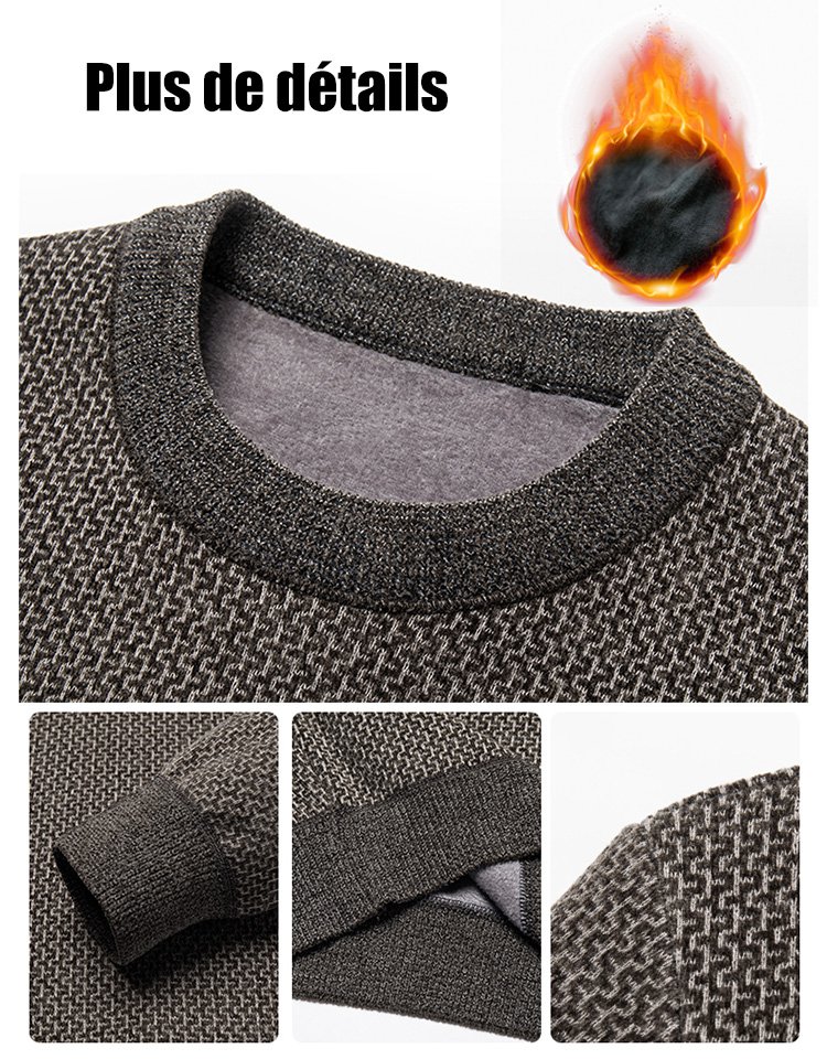 Pull chaud Ferret à col rond pour hommes