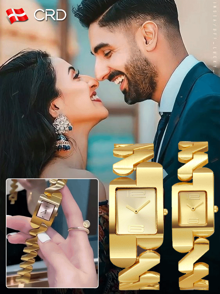 ساعة كوارتز مربعة راقية سويسرية للرجال والنساء