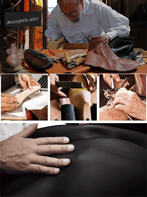 Chaussures antidérapantes en cuir de vachette pour femmes