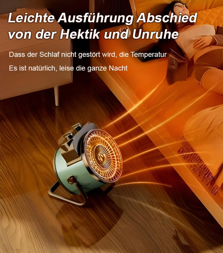 [Ein Grad Strom zum Heizen von 200 Quadratmetern] Heizlüfter mit 360°-Konvektion