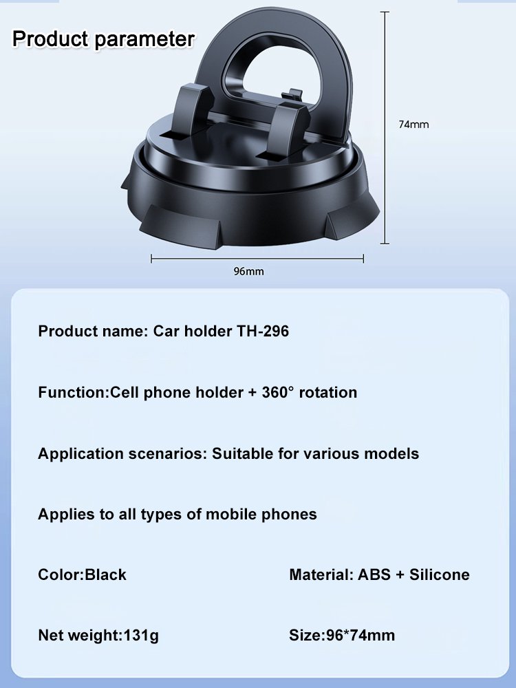 Multifunctional suction cup phone holder