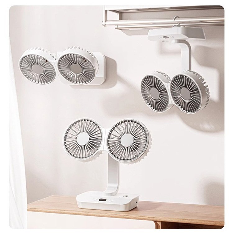 Kompakter und tragbarer Ventilator mit Doppelfunktion