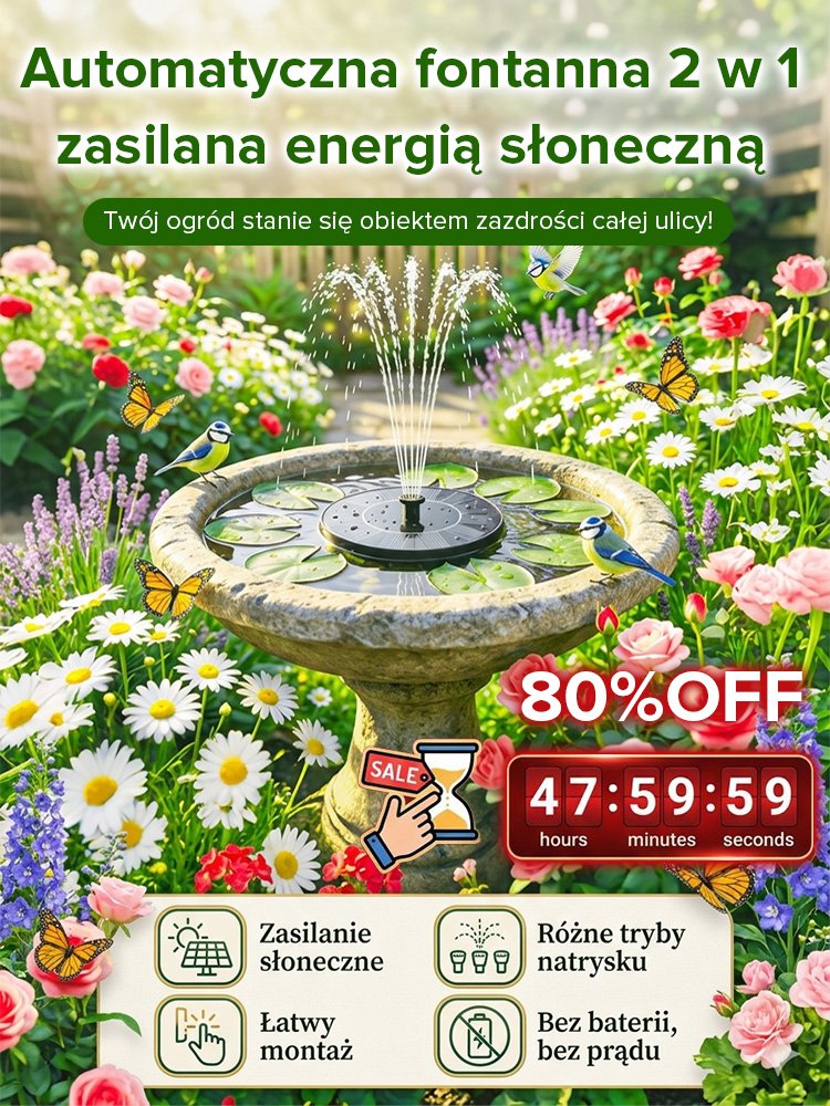 【Z tlenieniem】Dwufunkcyjna zewnętrzna automatyczna fontanna słoneczna