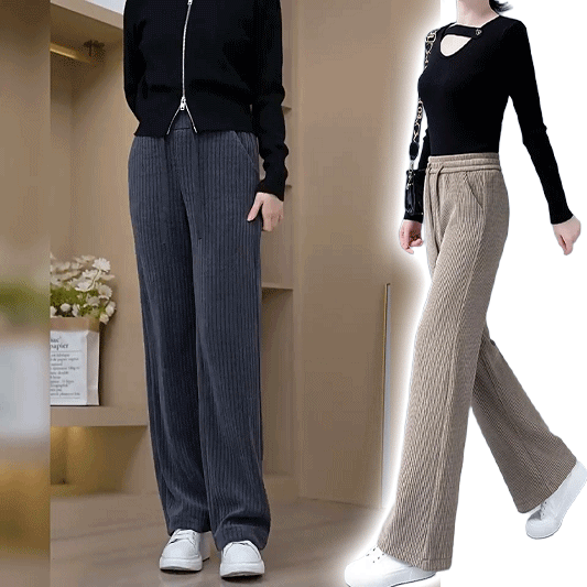 【冬の新作、先着50名様限定で半額】ウエストゴム美脚ワイドパンツ