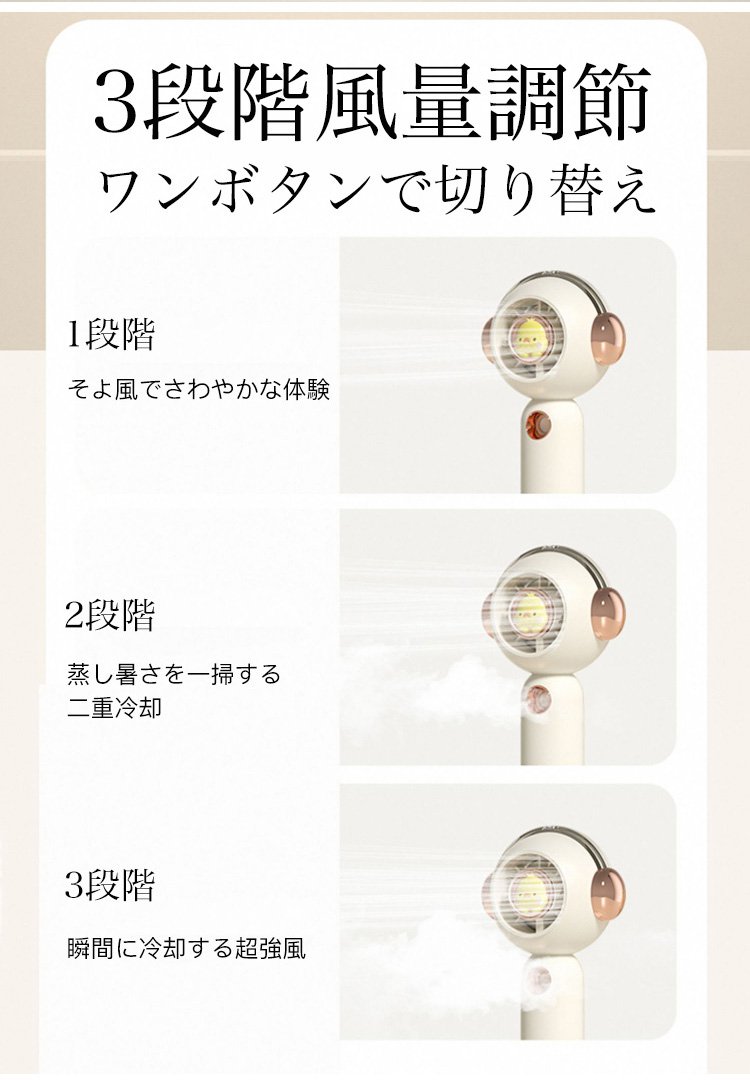 オフィスや自宅で使えるミスト扇風機