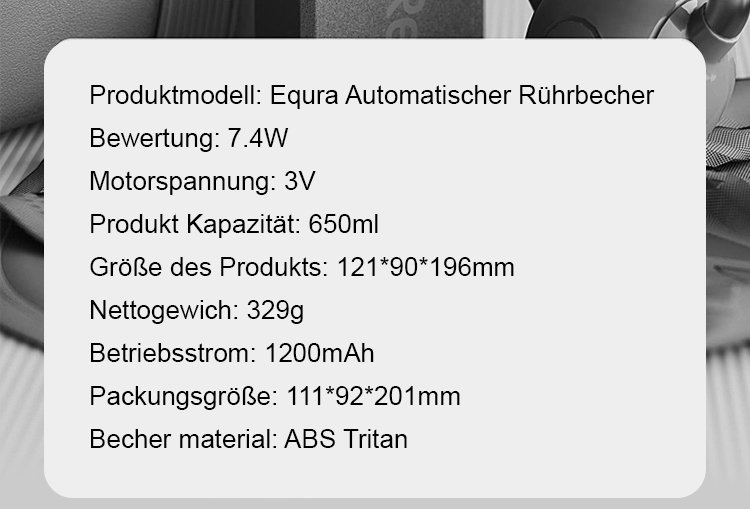 Automatischer tragbarer Shaker-Becher aus Kunststoff