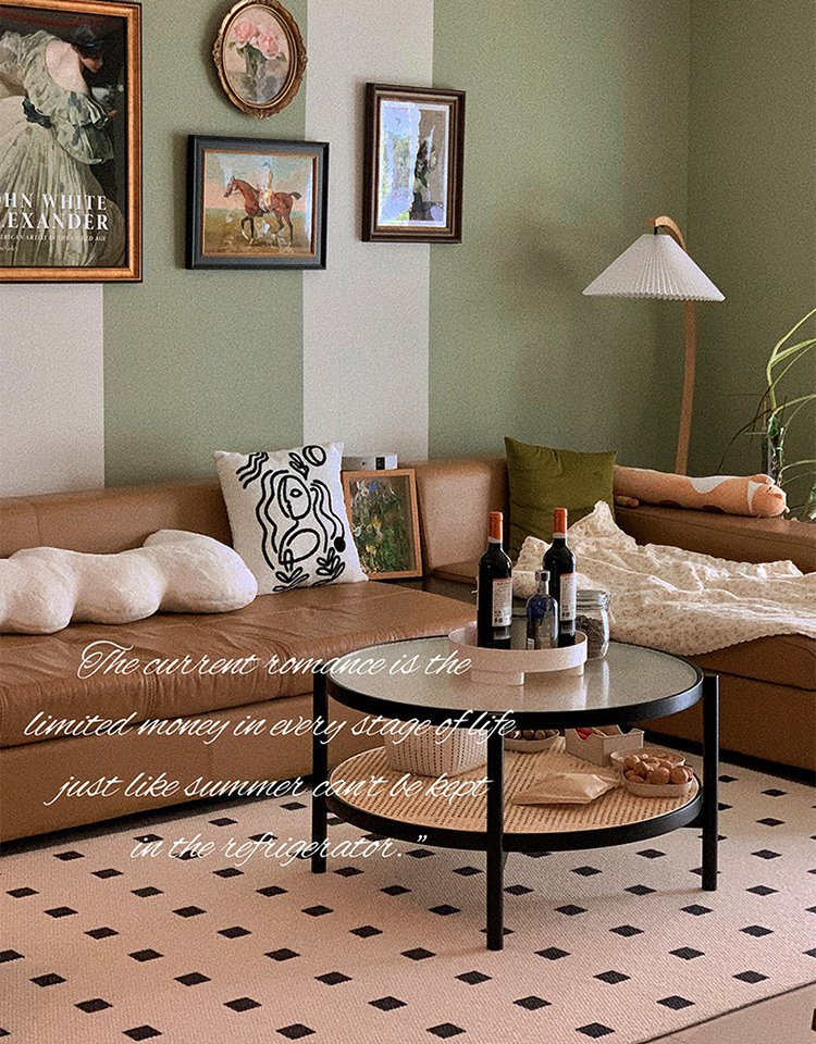 【방수 방오 내마모】프렌치 가벼운 럭셔리 거실 카펫