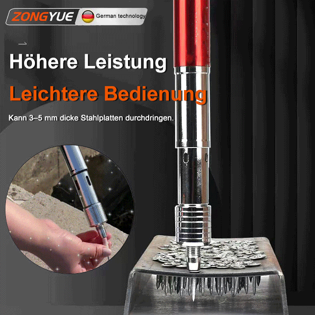 Ganzstahl-Mini-Nagler mit Schalldämpfer