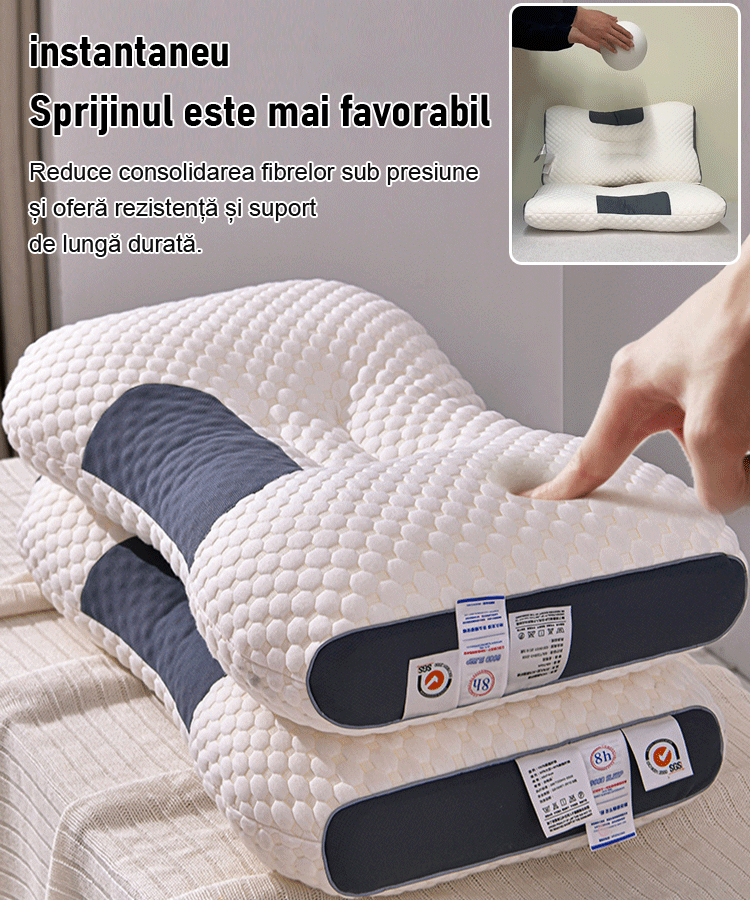 Pernă de masaj și relaxare a gâtului pentru un somn mai bun
