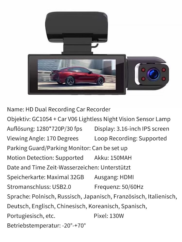 Autorekorder mit hoher Auflösung