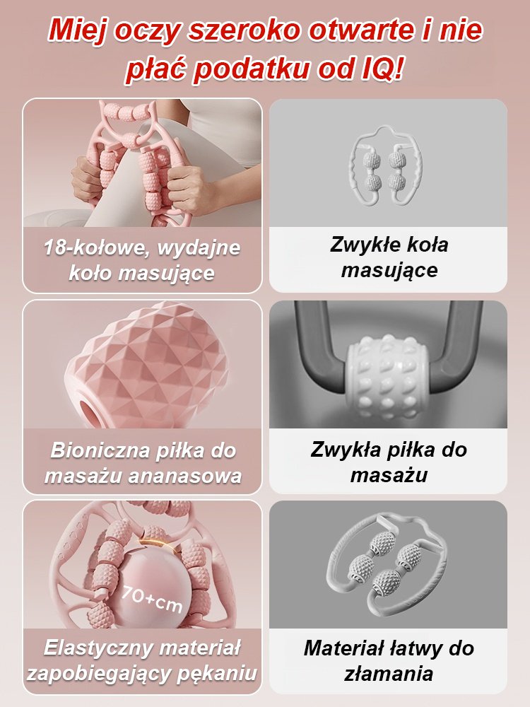 18-kołowy dwuwarstwowy masażer 3D do wyszczuplania nóg